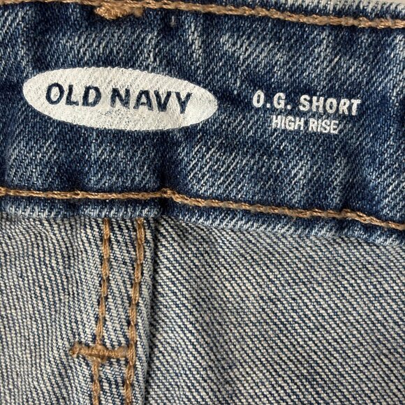 Old Navy O G Short High Rise Jean Shorts Sz 12 - Picture 2 of 7